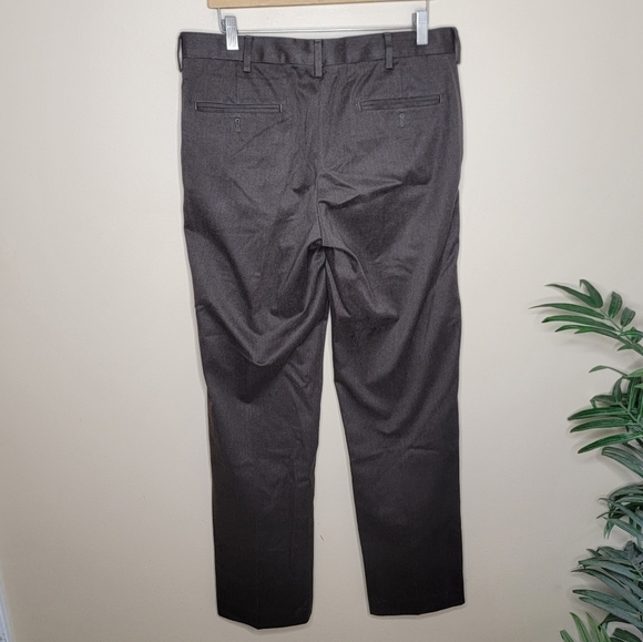 Lands' End | Dark Brown Traditional Fit Cotton Khaki Pants - Picture 3 of 4